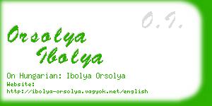 orsolya ibolya business card
